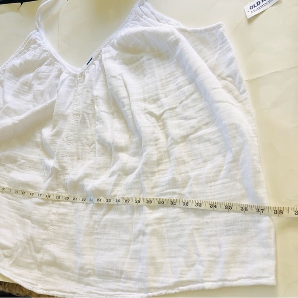 Old Navy Woman’s White Tie-Shoulder Gauzy Weave Cami Swing Top Plus Size 4X - Picture 11 of 11